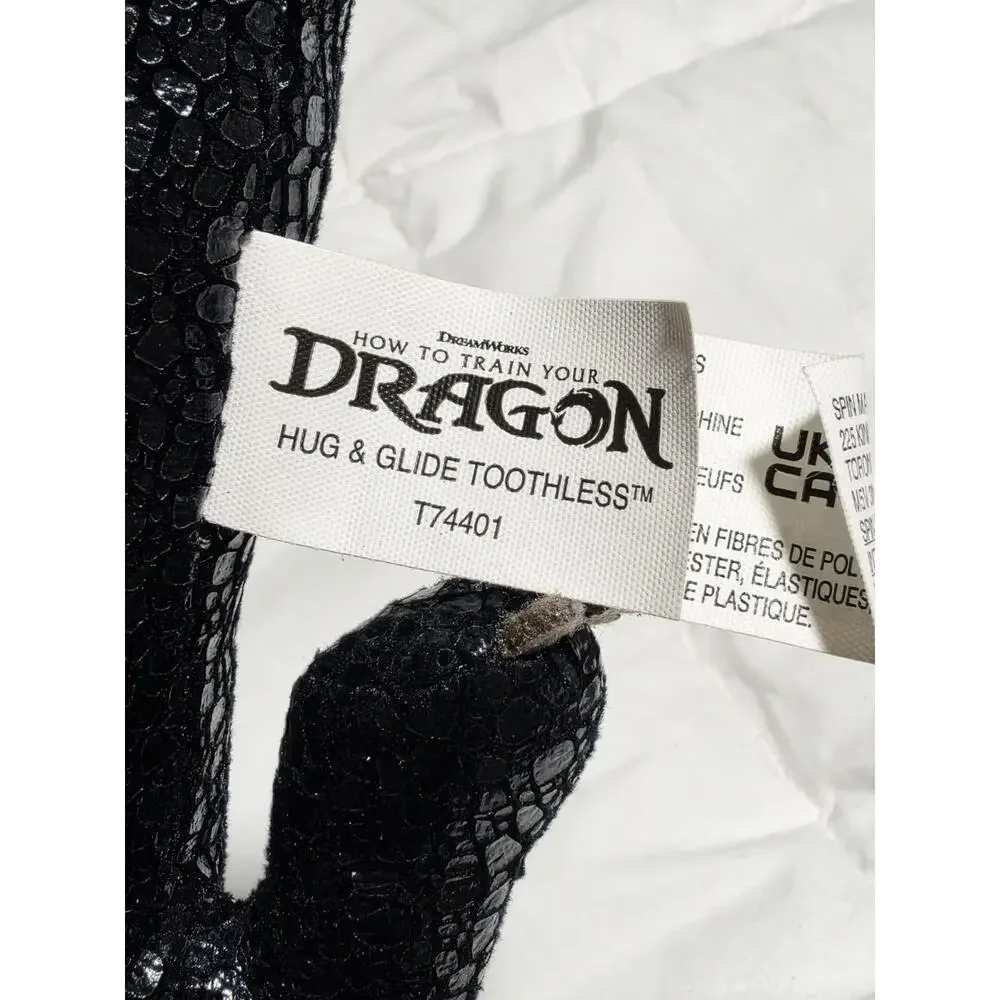 How To Train Your Dragon Plush Toothless Black Slap Bracelet Hug & Glide Retired